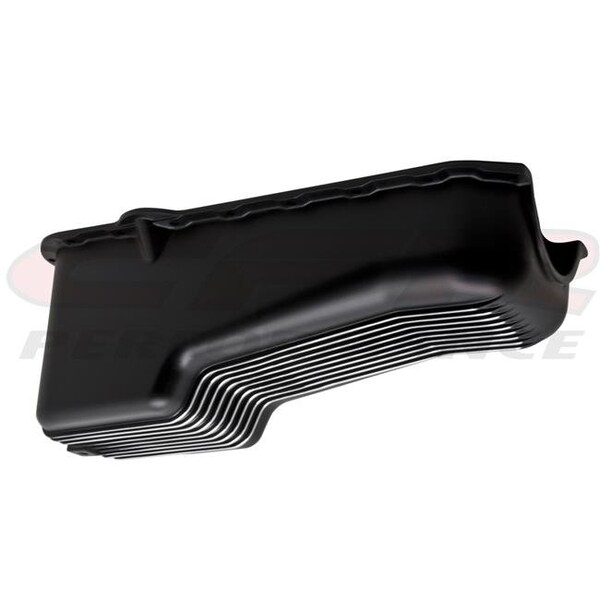 Cfr Performance CFR HZ-8444-PBK Aluminum 1986-02 Chevy Sb 262-400 Stock Capacity Oil Pan Retro Polished Finned - Bla HZ-8444-PBK - main